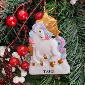 Handmade Russian Tanya Unicorn Christmas Ornament